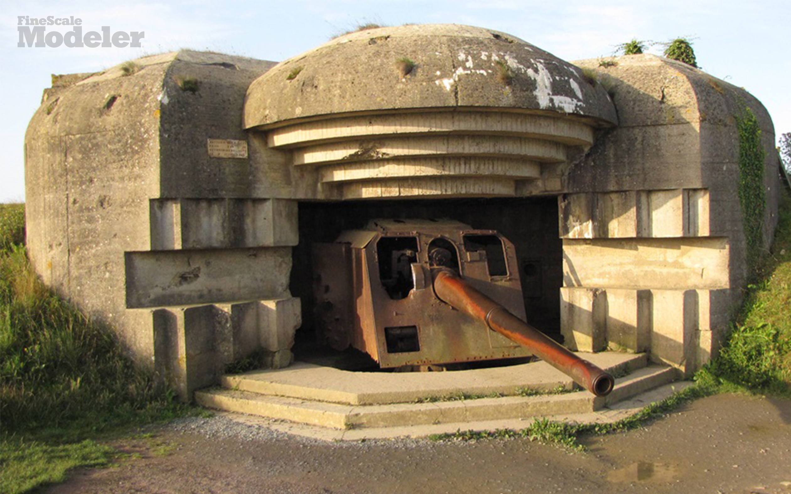 Free wallpaper of a German bunker used during DDay on Omaha Beach